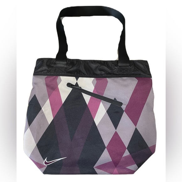 Nike Handbags - Nike Bag Womens Purple Black Training Purse Fitness Gym Tote Polyester EUC